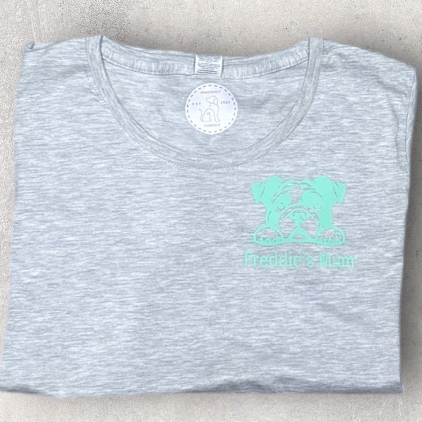 Personalised Peeking Dog Womens T-Shirt