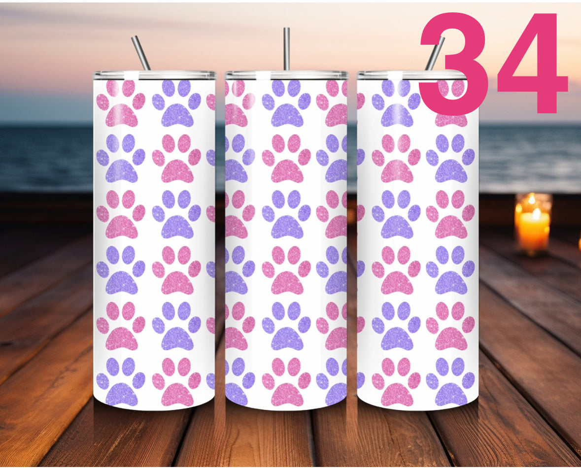 Pet Themed Thermal Stainless Steel Tumbler 20oz - Dogs l Pet Gifts For Humans | Choose Design