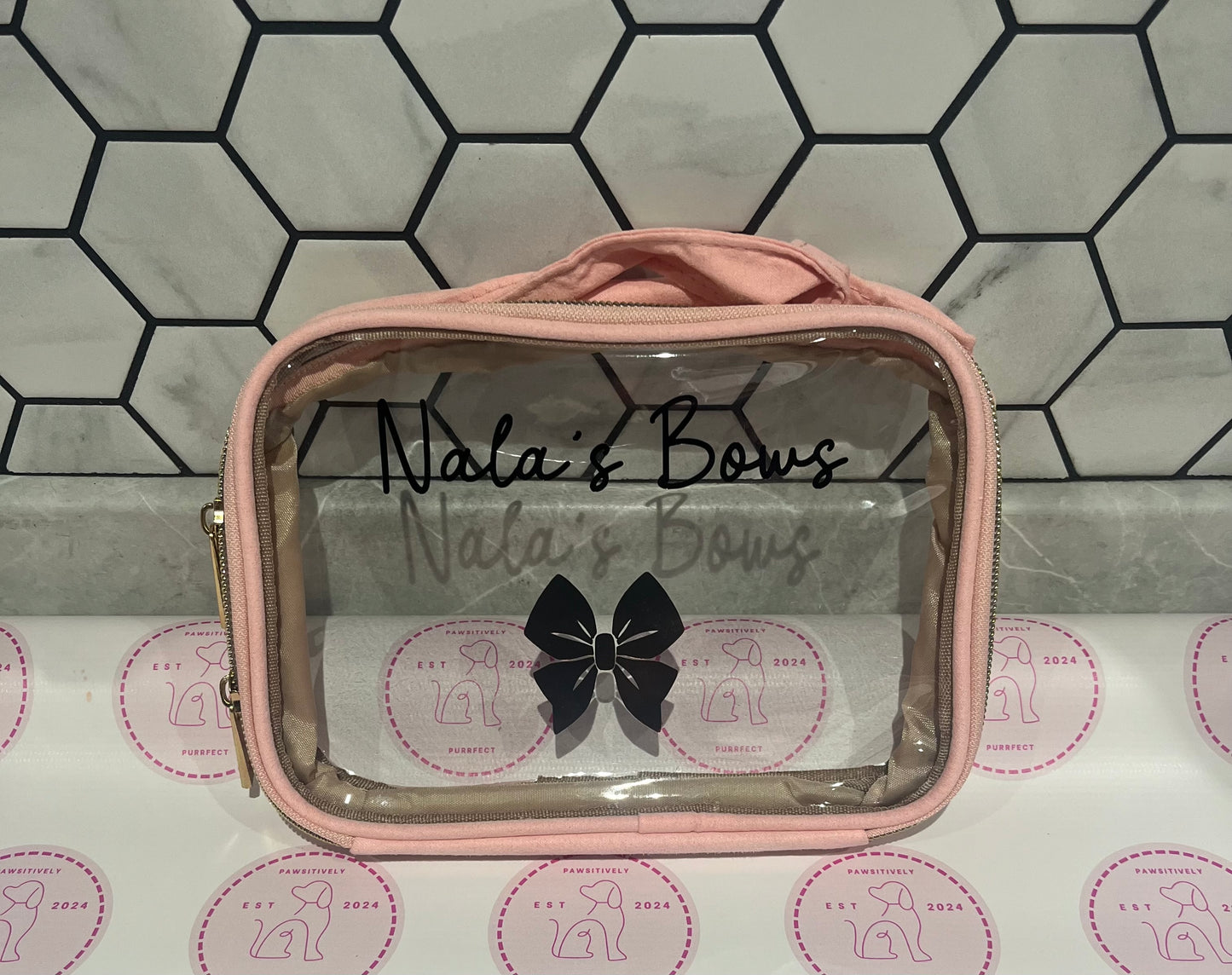 Personalised Vanity/Travel Bags - Please contact us to discuss design
