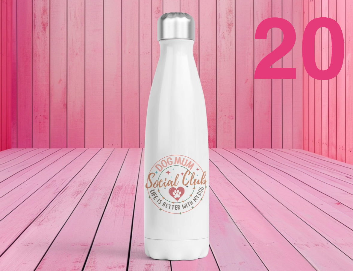 Pet Themed Thermal Stainless Steel Bottle 500ml l Personalised Pet Gifts For Humans | Choose Design