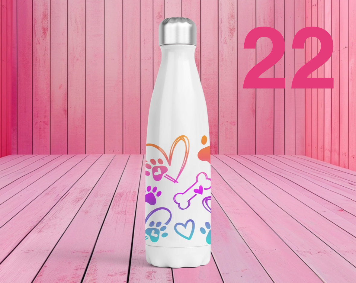 Pet Themed Thermal Stainless Steel Bottle 500ml l Personalised Pet Gifts For Humans | Choose Design