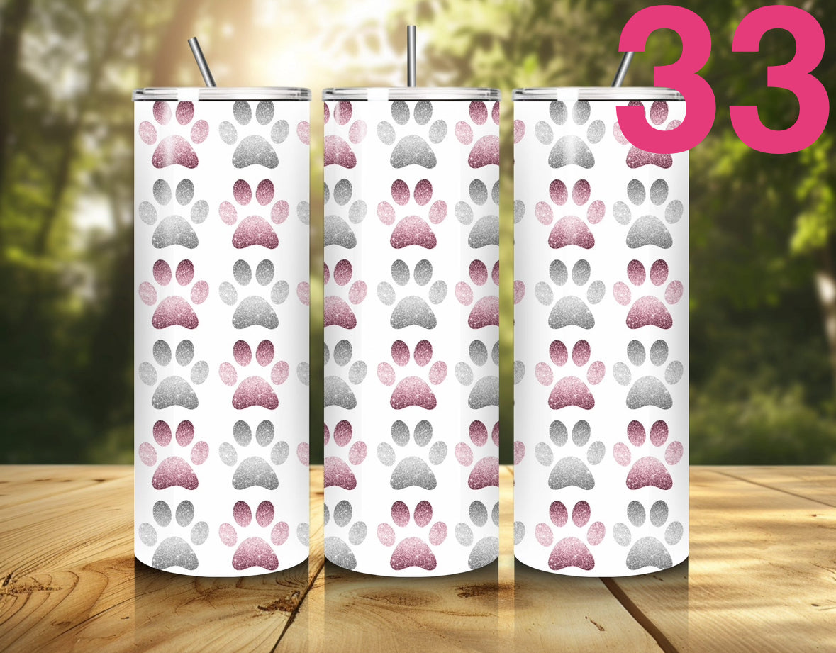 Pet Themed Thermal Stainless Steel Tumbler 20oz - Dogs l Pet Gifts For Humans | Choose Design