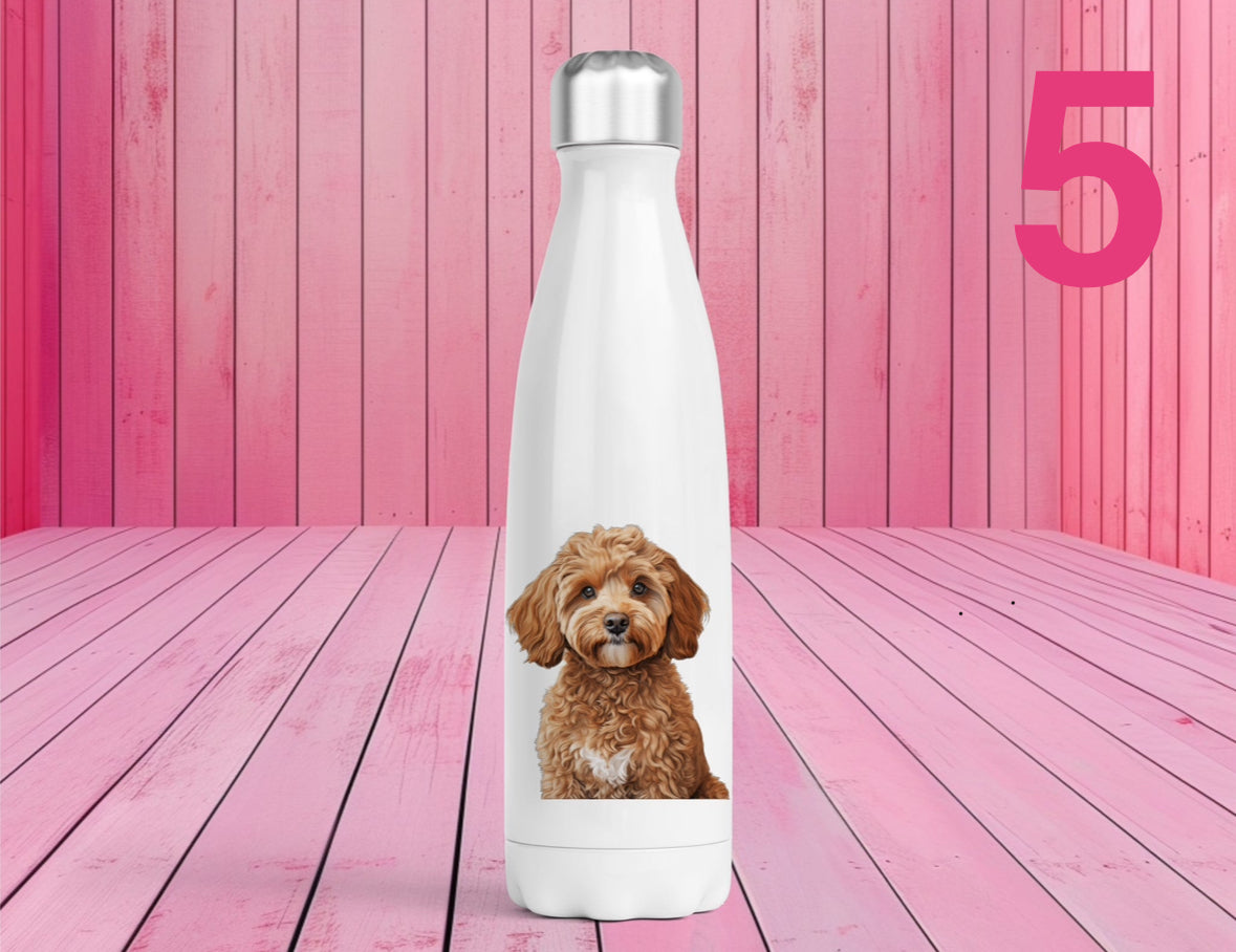 Pet Themed Thermal Stainless Steel Bottle 500ml l Personalised Pet Gifts For Humans | Choose Design