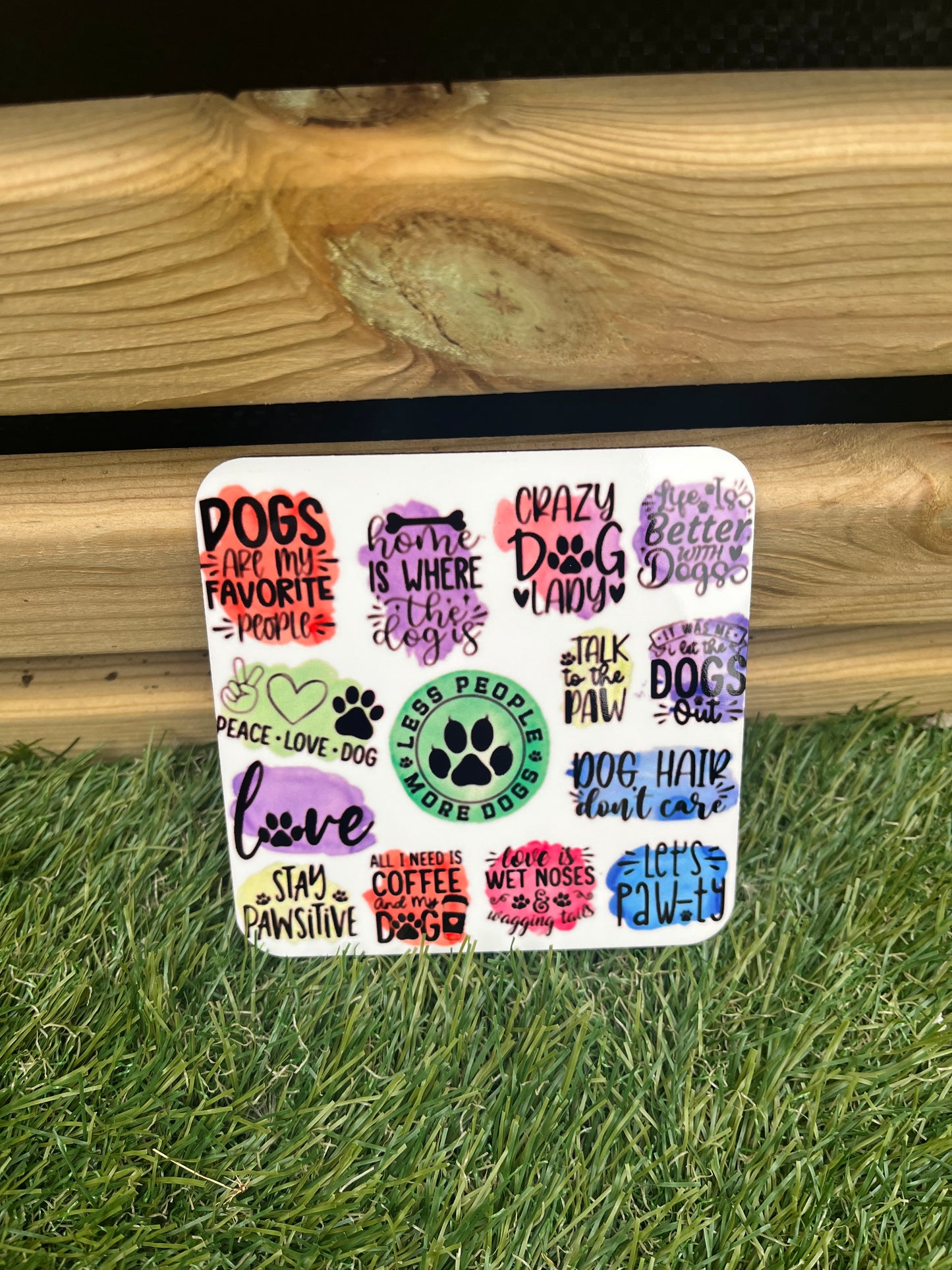 Pet Themed Cork Backed Coasters