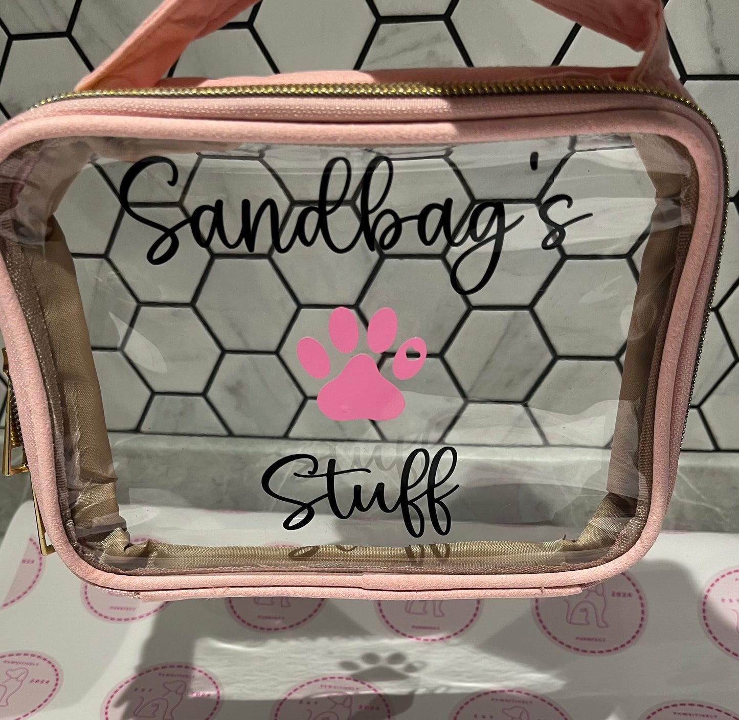 Personalised Vanity/Travel Bags - Please contact us to discuss design