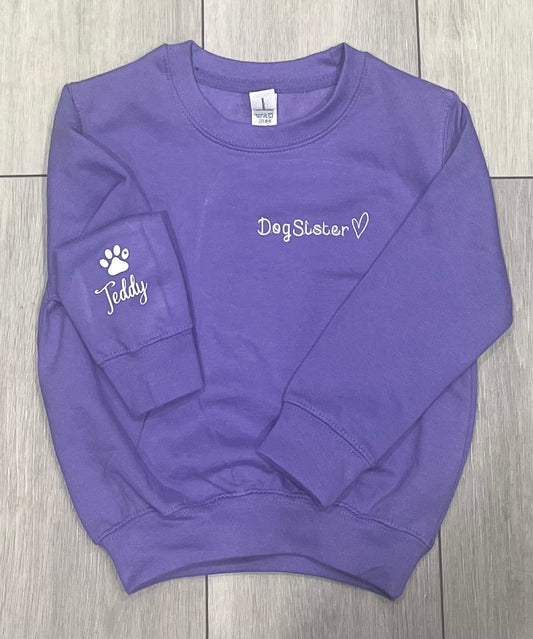 Childrens Kids Personalised Sweatshirt - Pawsitively Purrfect