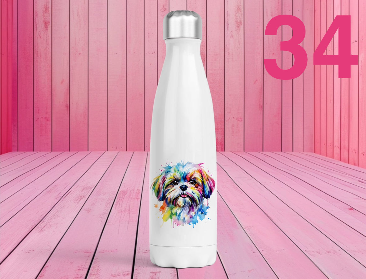 Pet Themed Thermal Stainless Steel Bottle 500ml l Personalised Pet Gifts For Humans | Choose Design