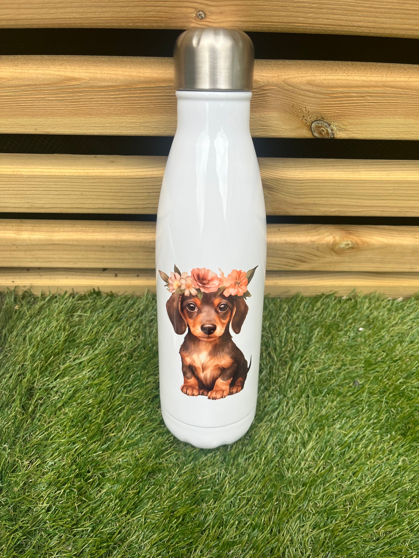 Pet Themed Stainless Steel Double Walled Bottle 500ml - Personalised - Pawsitively Purrfect