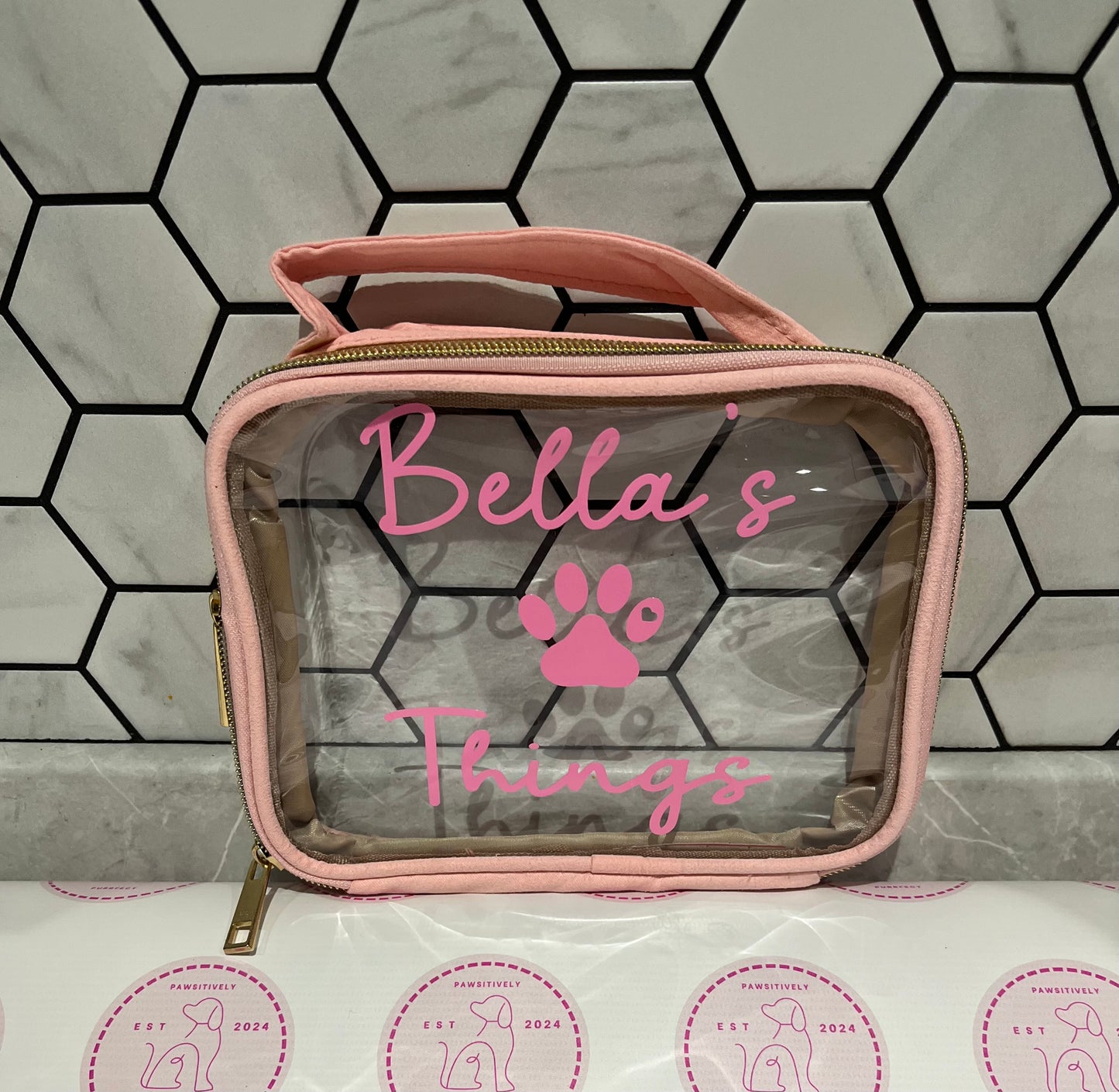 Personalised Vanity/Travel Bags - Please contact us to discuss design