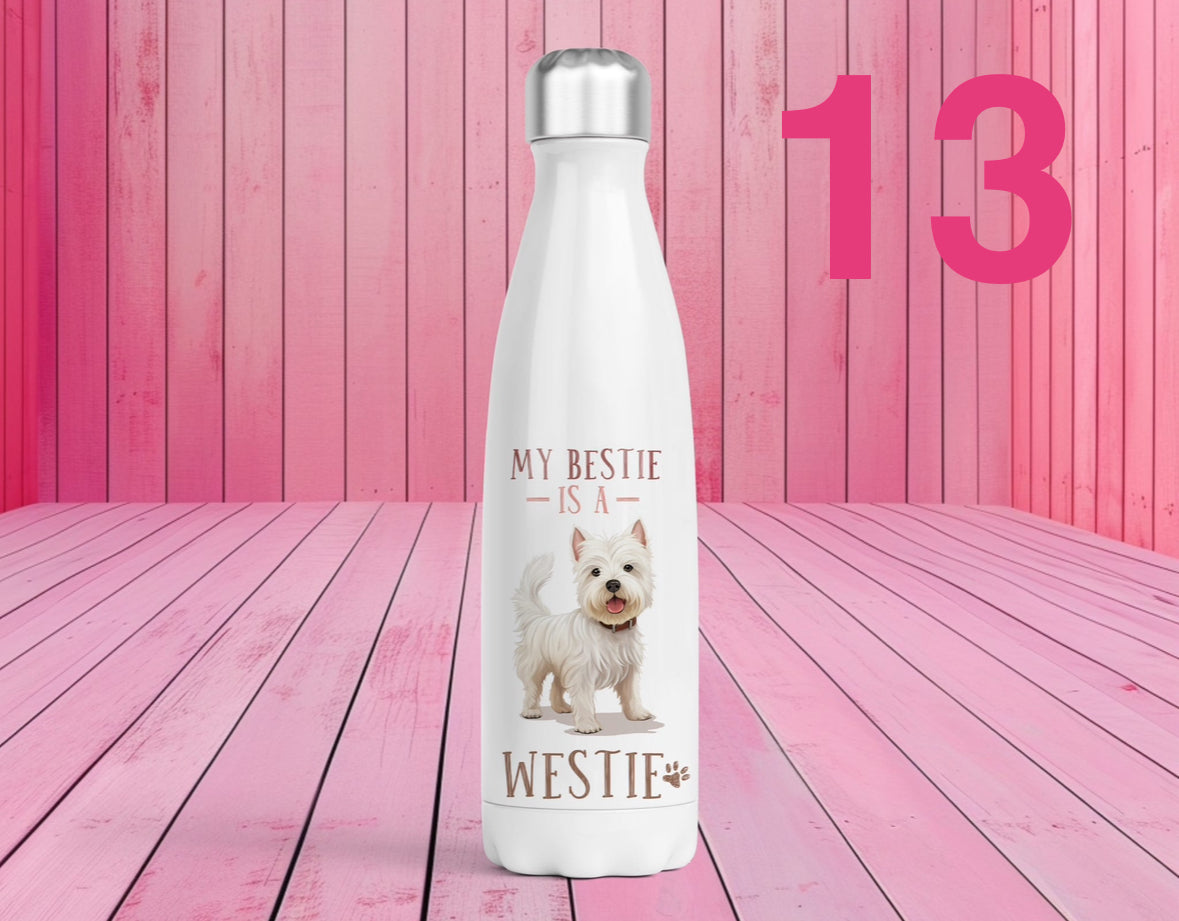Pet Themed Thermal Stainless Steel Bottle 500ml l Personalised Pet Gifts For Humans | Choose Design