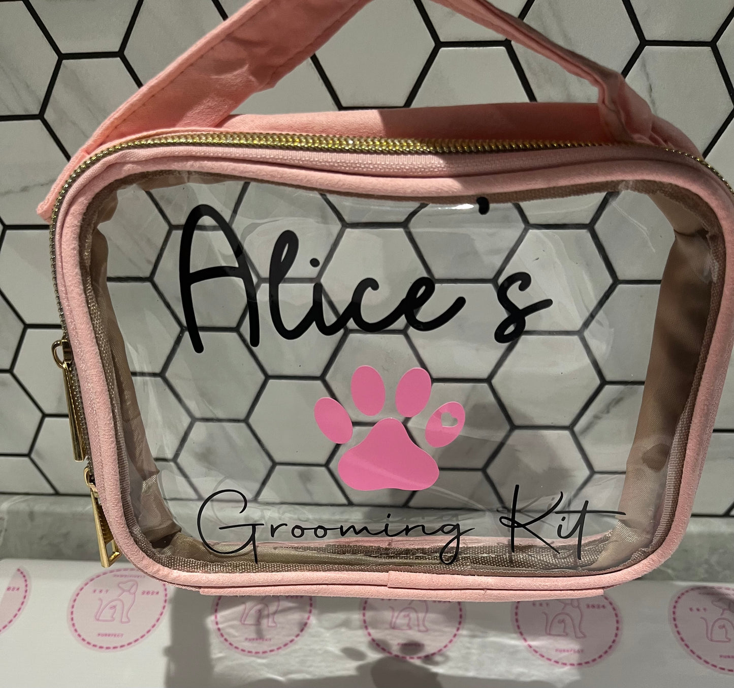 Personalised Vanity/Travel Bags - Please contact us to discuss design