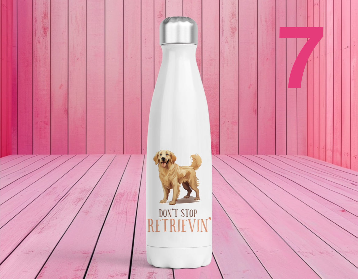 Pet Themed Thermal Stainless Steel Bottle 500ml l Personalised Pet Gifts For Humans | Choose Design