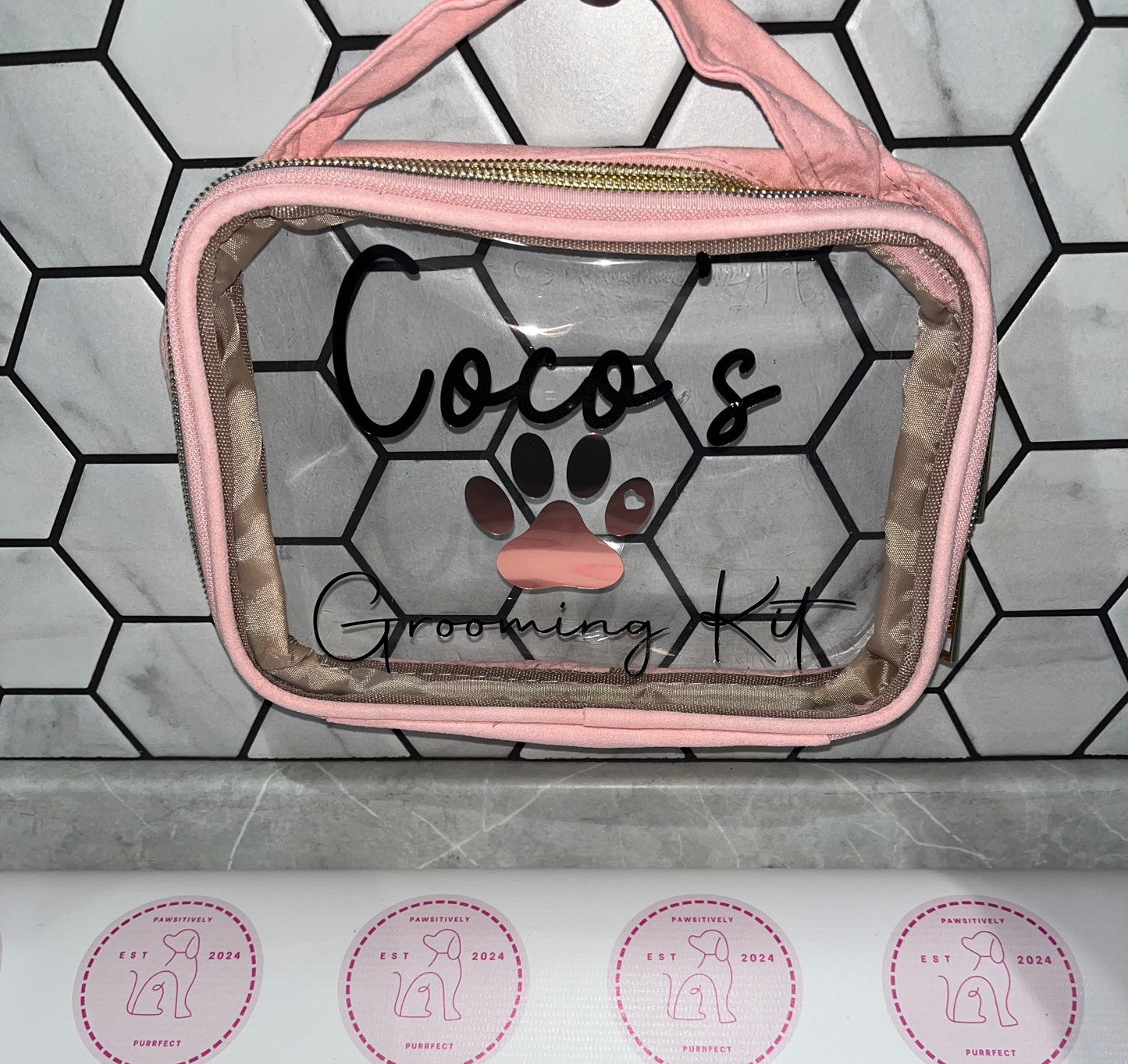 Personalised Vanity/Travel Bags - Please contact us to discuss design