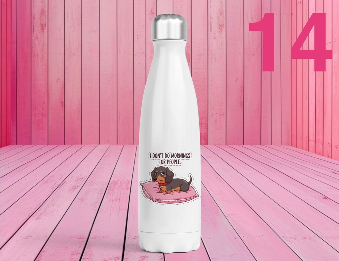 Pet Themed Thermal Stainless Steel Bottle 500ml l Personalised Pet Gifts For Humans | Choose Design