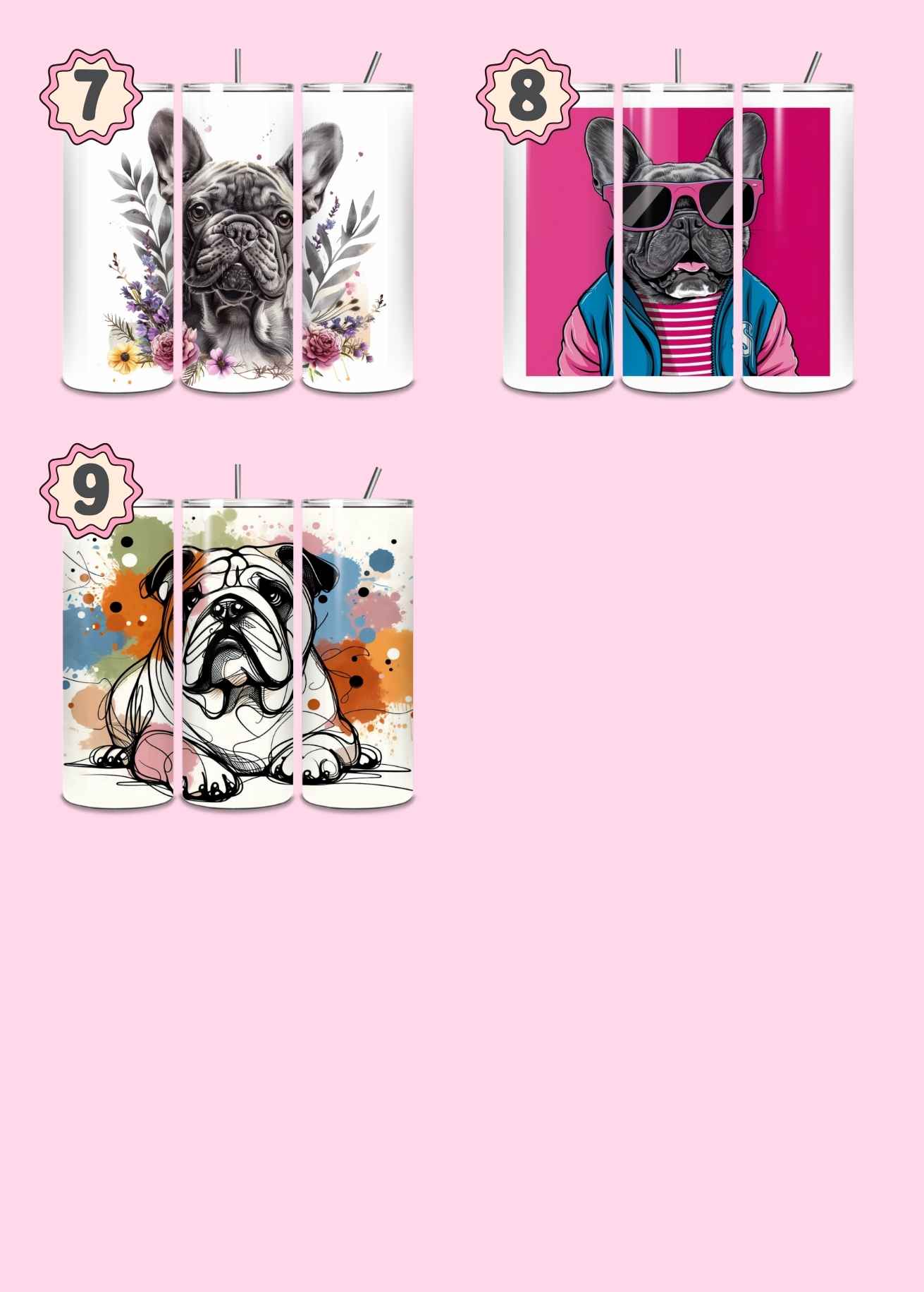Dog themed stainless steel tumbler for dog lovers