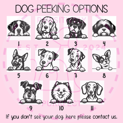 Personalised Peeking Dog Womens Sweatshirt