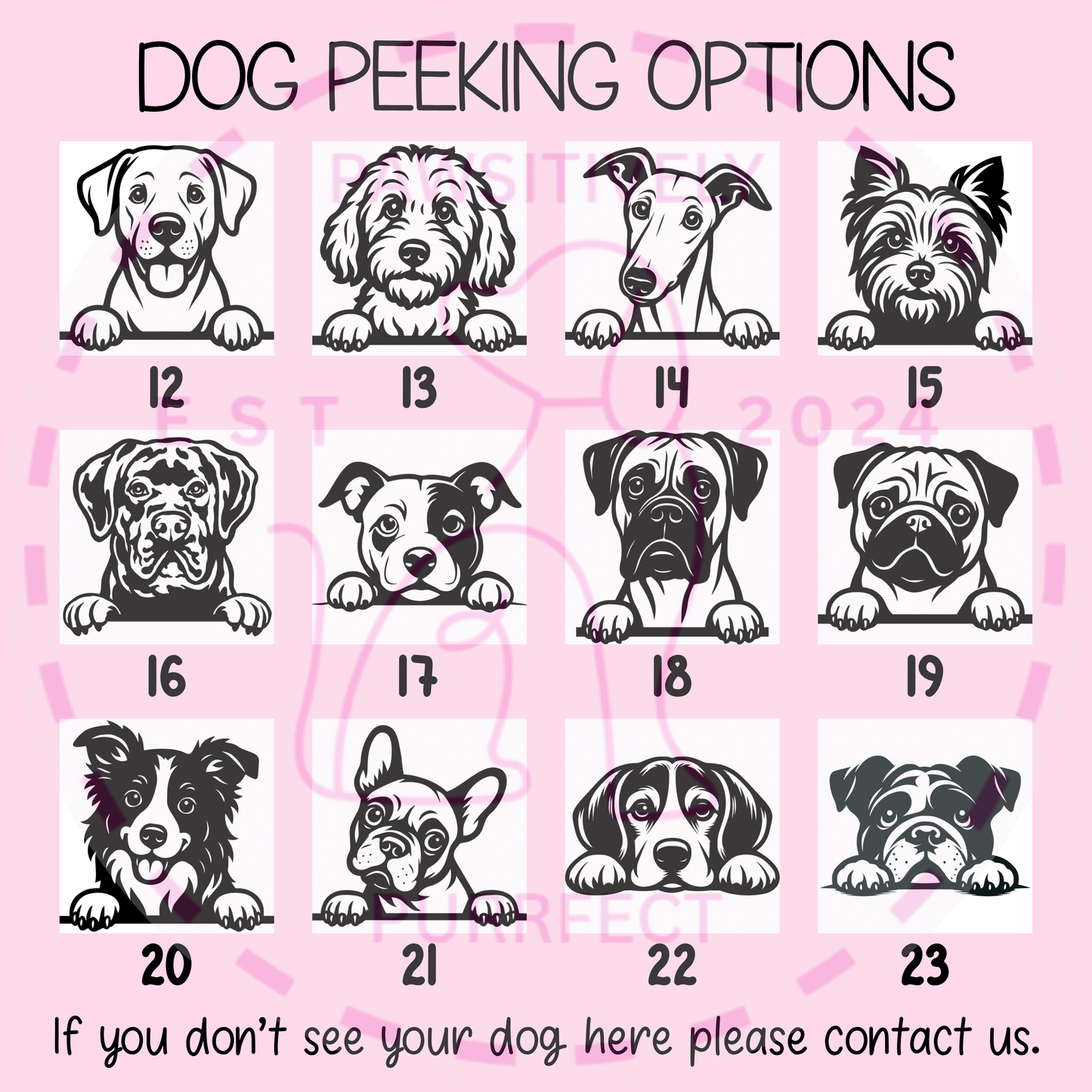 Personalised Peeking Dog Womens Sweatshirt