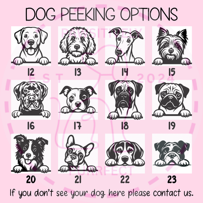 Personalised Peeking Dog Womens Sweatshirt