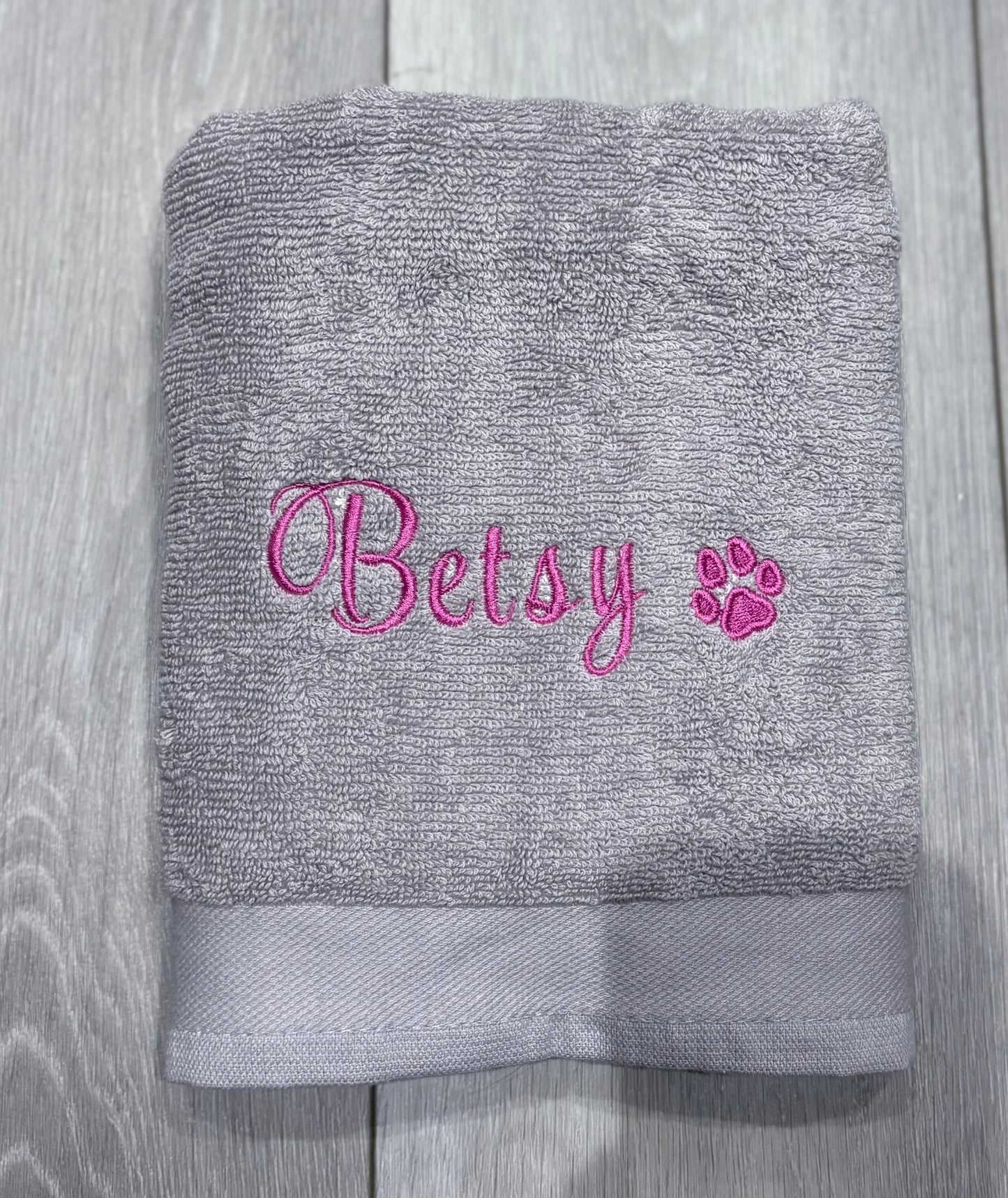Embroidered Personalised Pet Towel - 2 Sizes Available