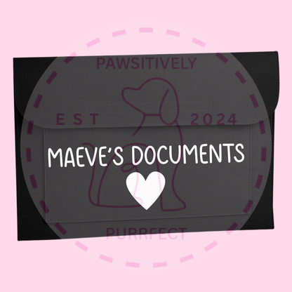 Personalised Pet Themed Document Wallet