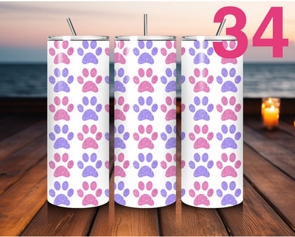 Pet Themed Thermal Stainless Steel Tumbler 20oz - Dogs l Pet Gifts For Humans | Choose Design