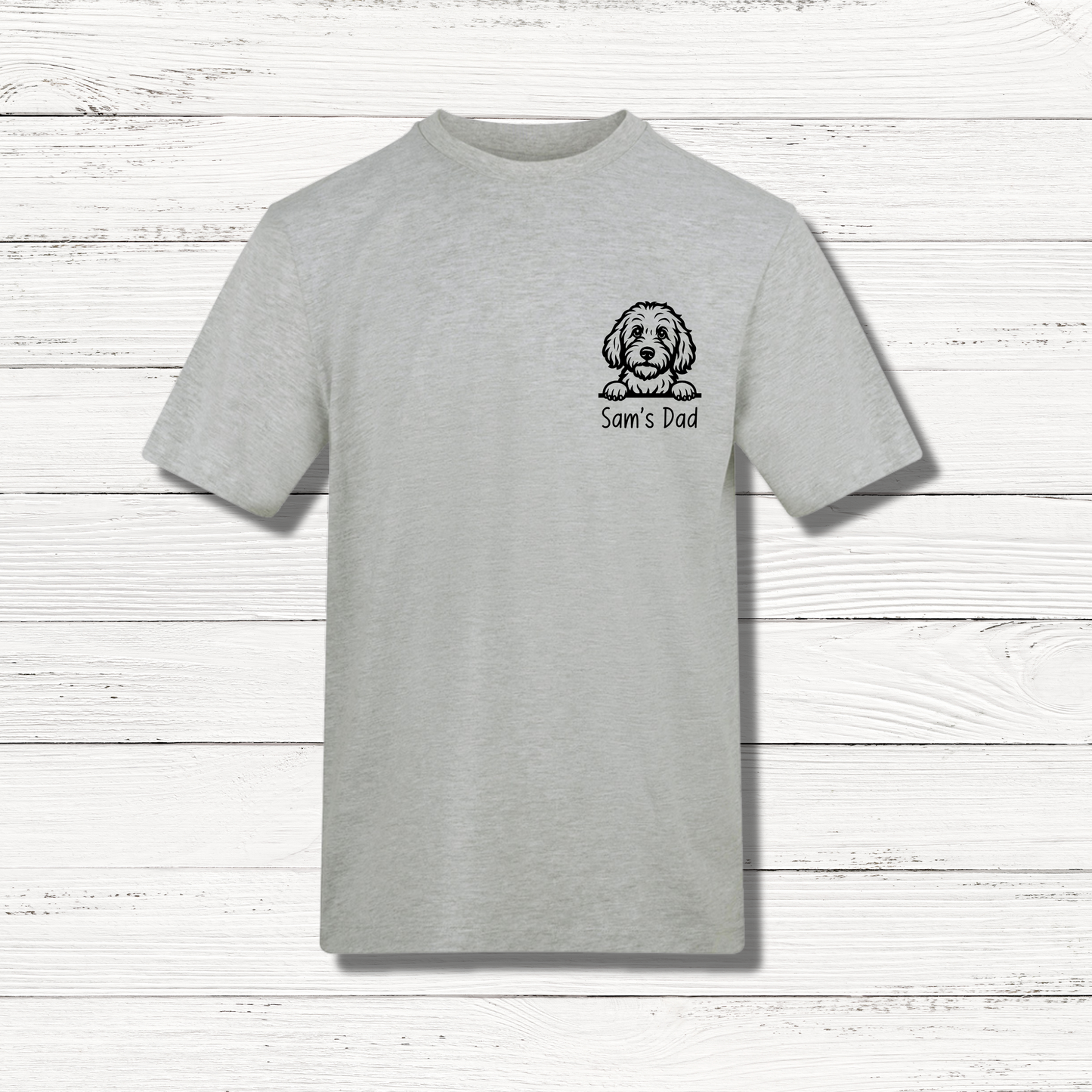 Personalised Peeking Dog Unisex T-Shirt