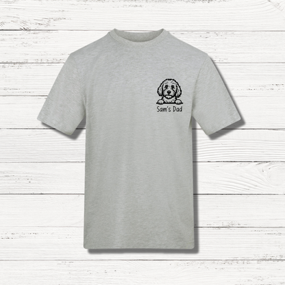 Personalised Peeking Dog Unisex T-Shirt
