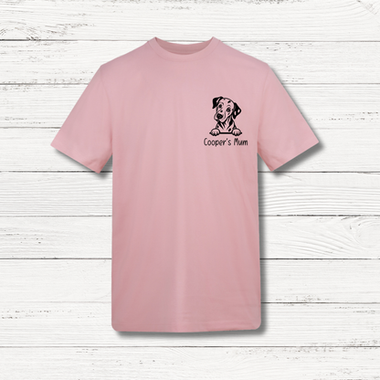 Personalised Peeking Dog Unisex T-Shirt