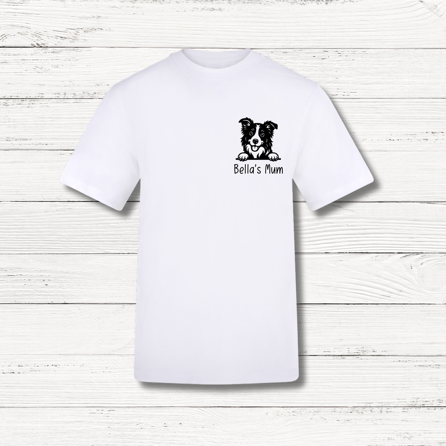 Personalised Peeking Dog Unisex T-Shirt