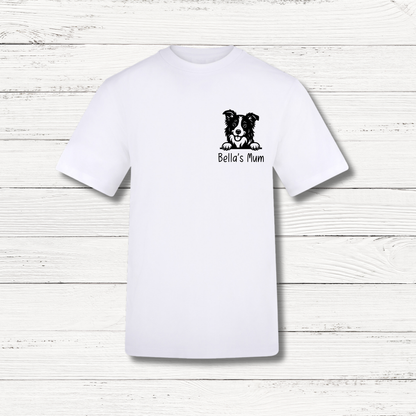 Personalised Peeking Dog Unisex T-Shirt