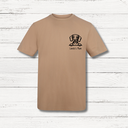 Personalised Peeking Dog Unisex T-Shirt