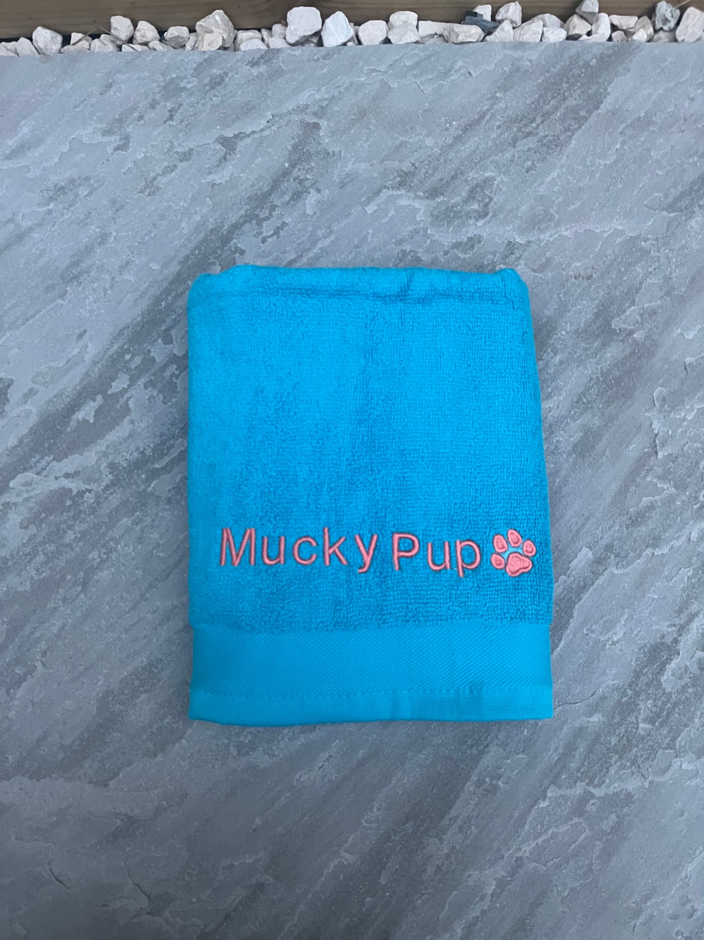 Personalised 'Mucky Pup' Embroidered Pet Towel