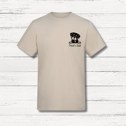 Personalised Peeking Dog Unisex T-Shirt