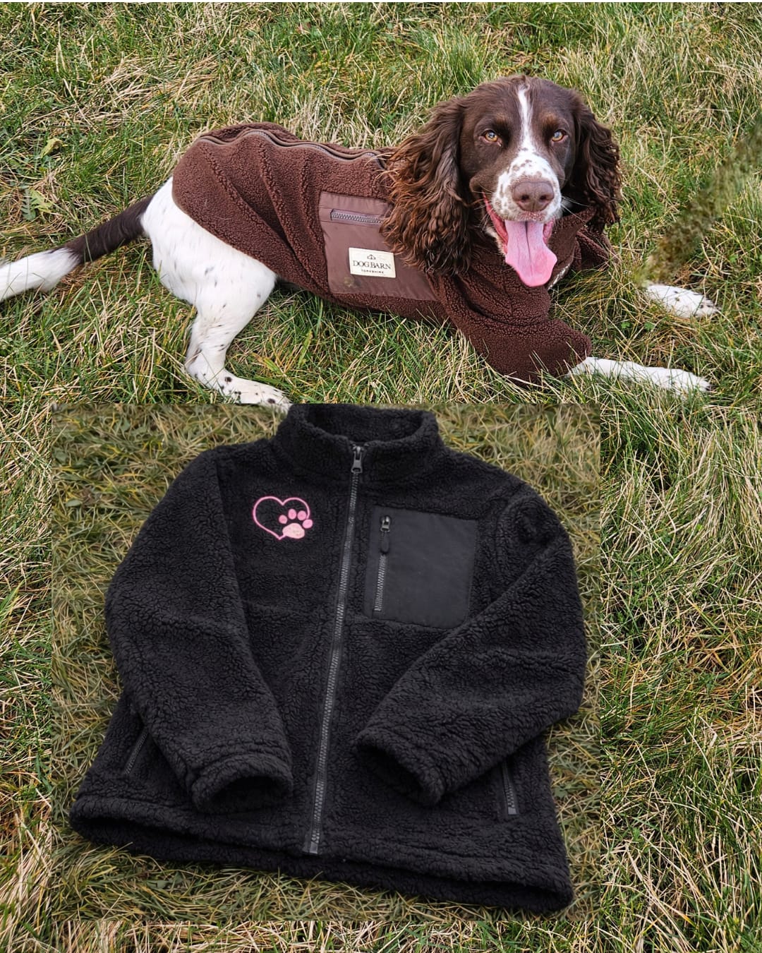 Embroidered Unisex Borg Fleece Zipped Jacket