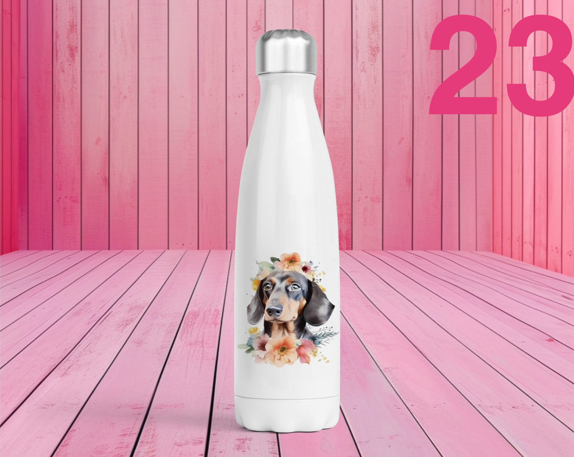 Pet Themed Thermal Stainless Steel Bottle 500ml l Personalised Pet Gifts For Humans | Choose Design