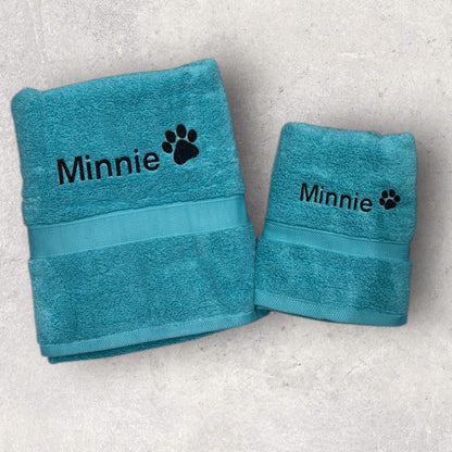 Embroidered Personalised Pet Towel | Bundle