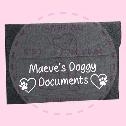 Personalised Pet Themed Document Wallet