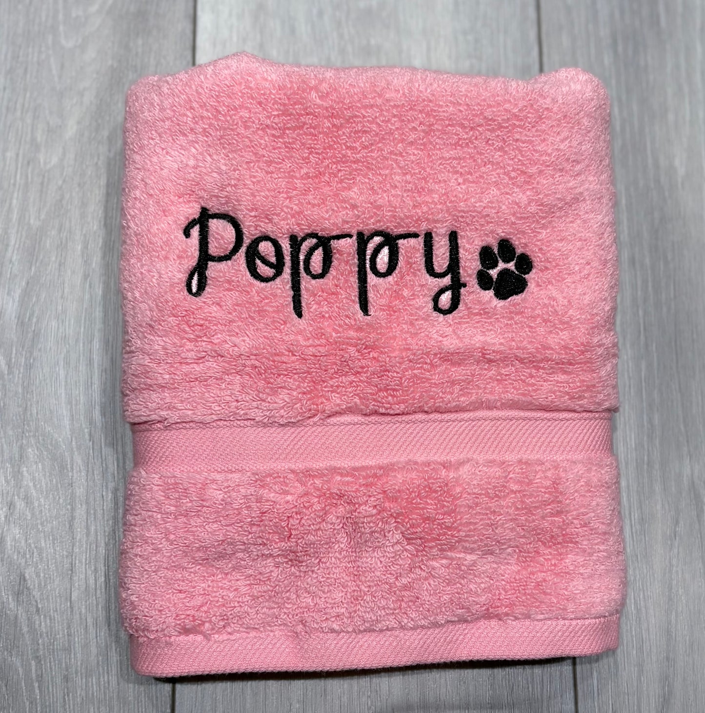 Embroidered Personalised Pet Towel - 2 Sizes Available