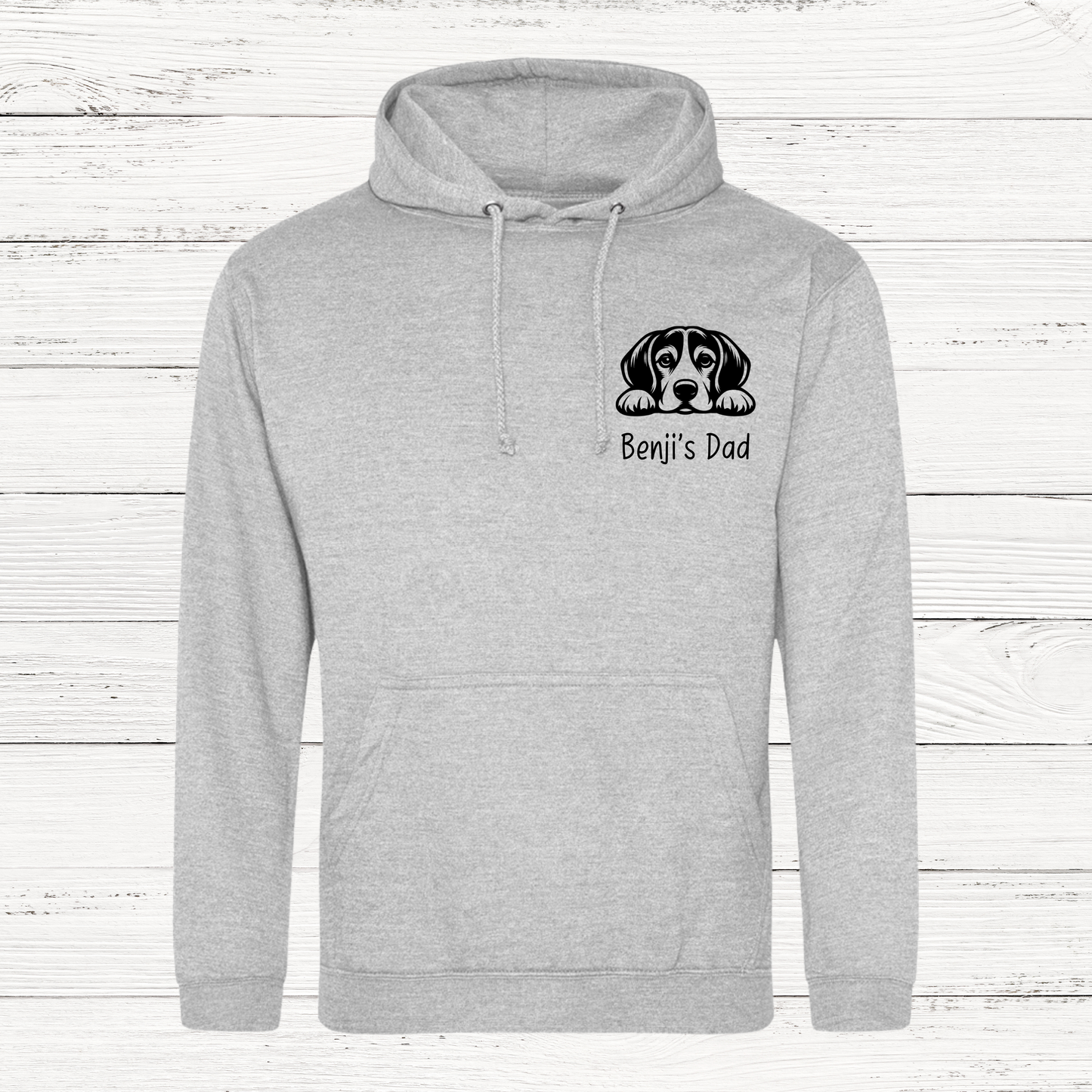 Personalised Peeking Dog Unisex Hoodie