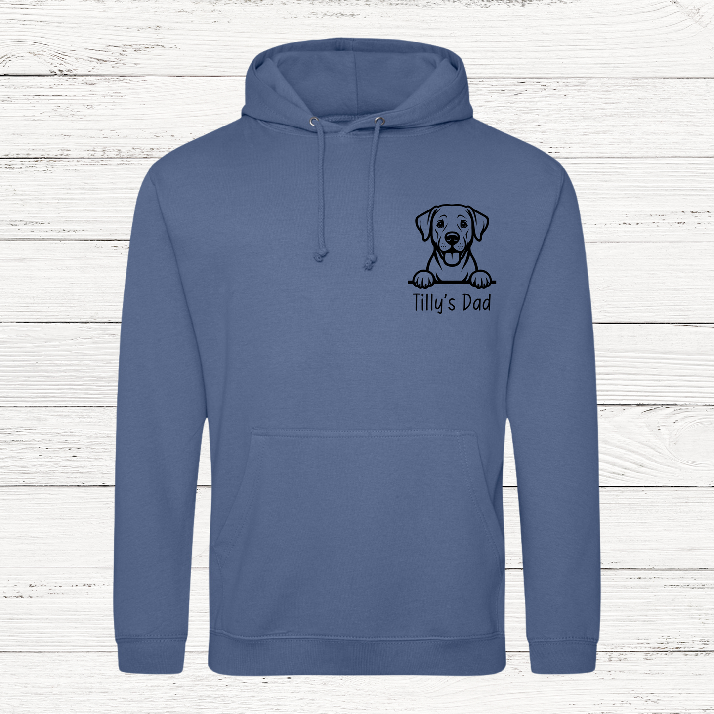 Personalised Peeking Dog Unisex Hoodie