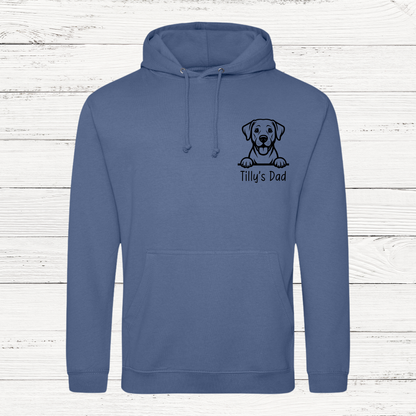 Personalised Peeking Dog Unisex Hoodie