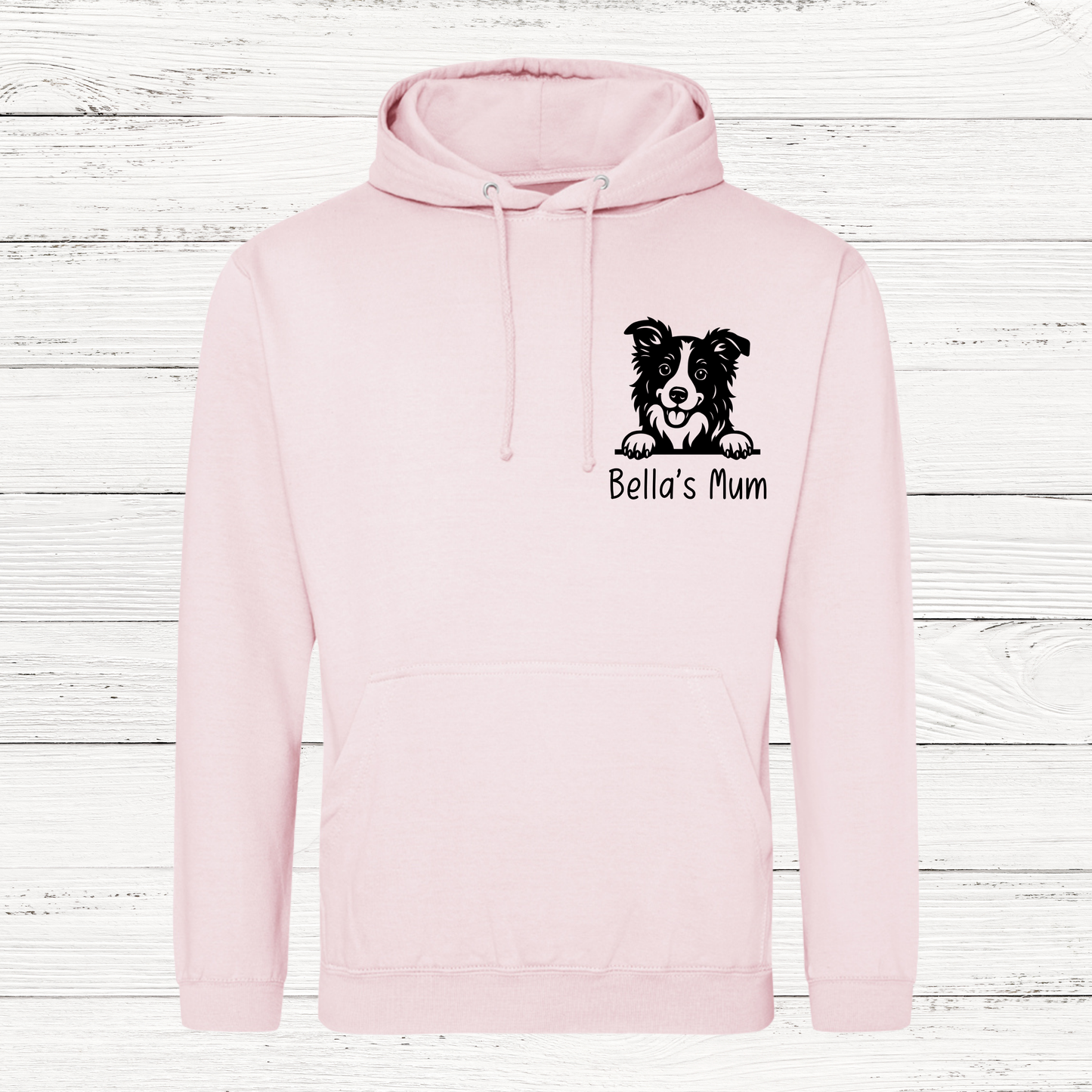 Personalised Peeking Dog Unisex Hoodie