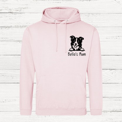 Personalised Peeking Dog Unisex Hoodie