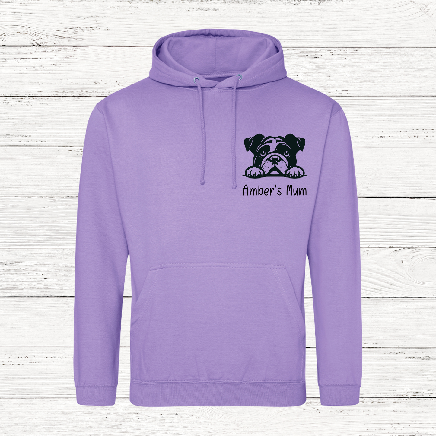 Personalised Peeking Dog Unisex Hoodie