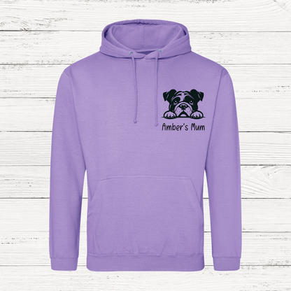 Personalised Peeking Dog Unisex Hoodie
