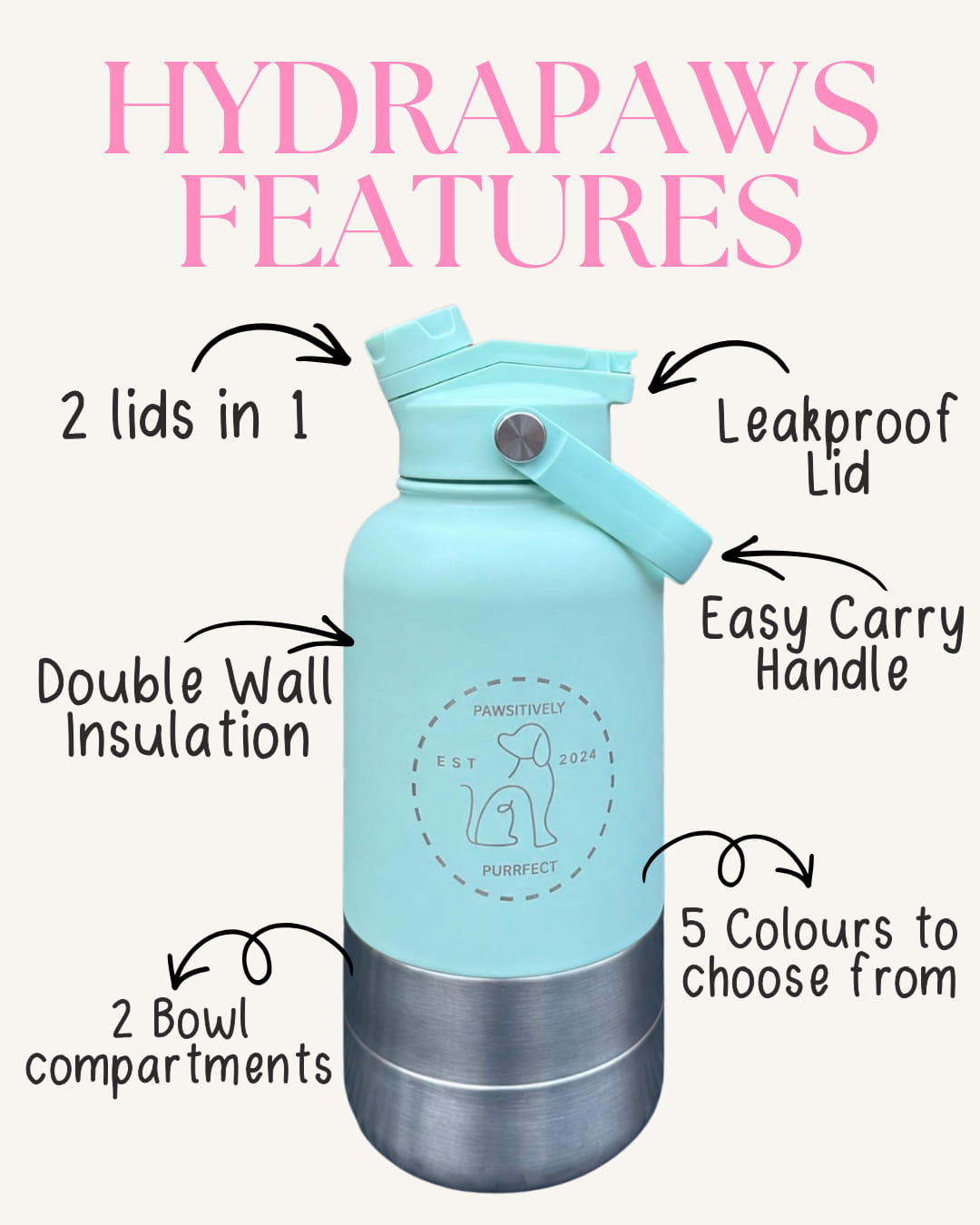 HydraPaws Bottle | One Bottle. Endless Adventures