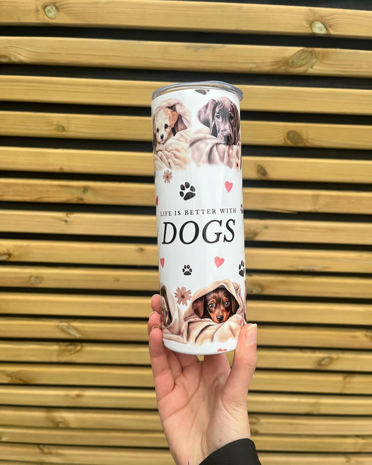 Tumbler 20oz - Life Is Better With Dogs