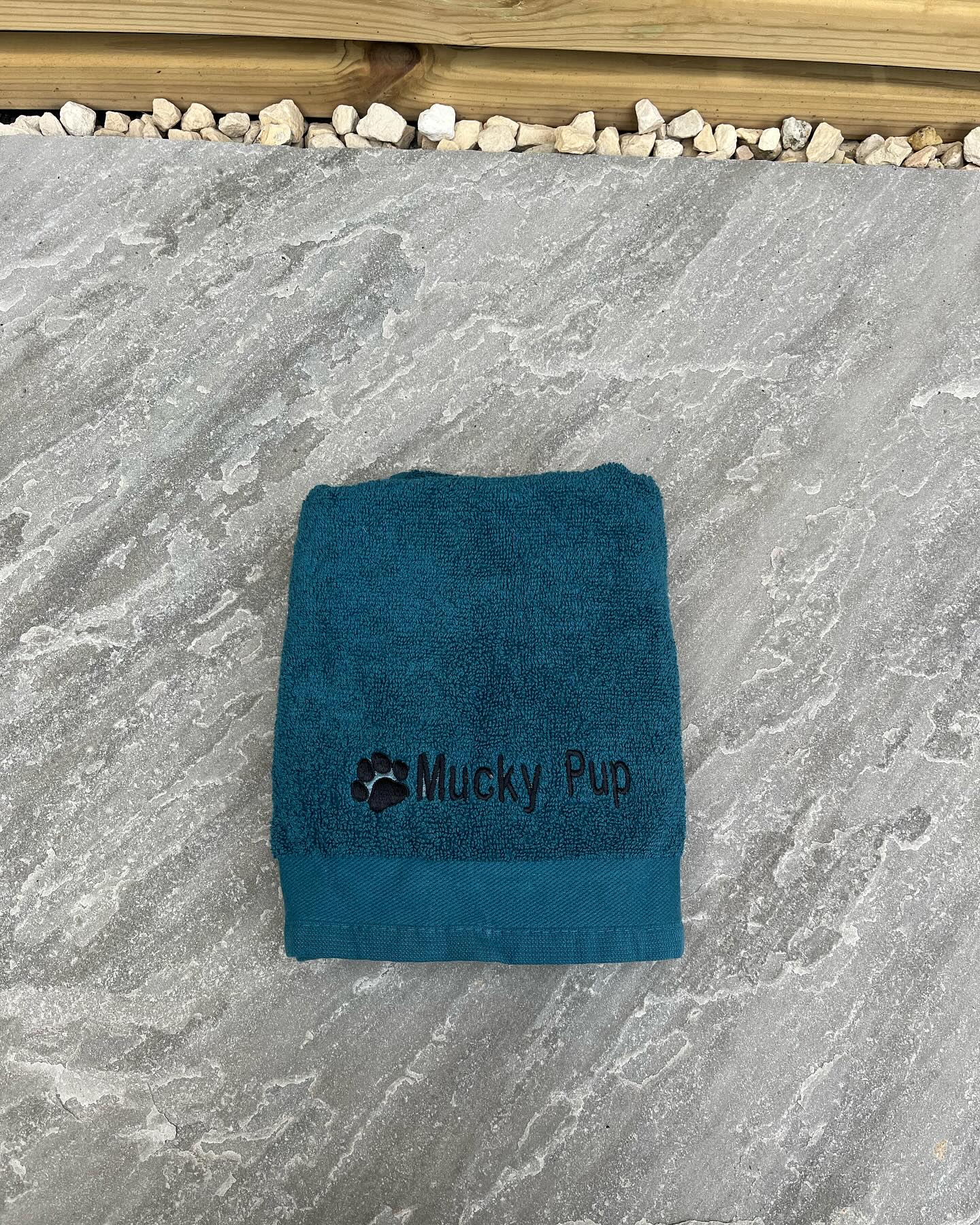 Personalised 'Mucky Pup' Embroidered Pet Towel