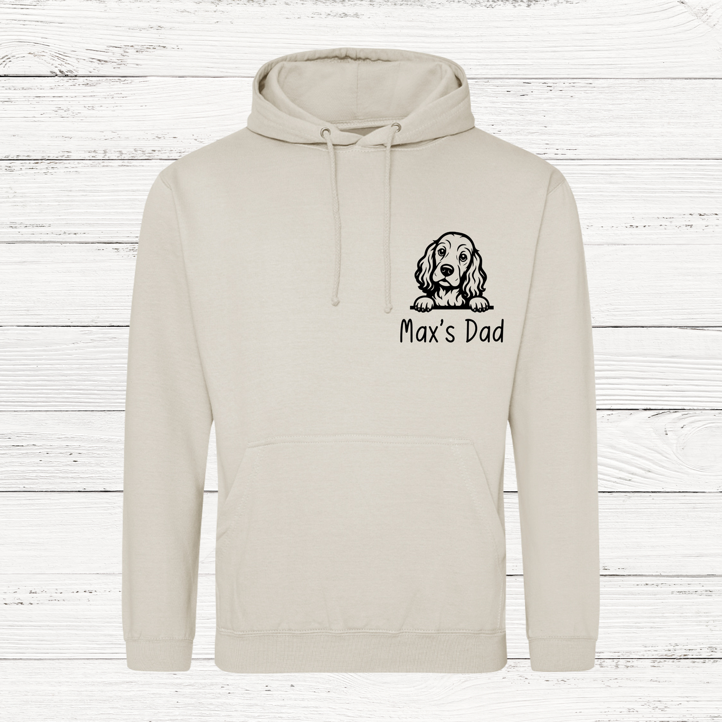 Personalised Peeking Dog Unisex Hoodie