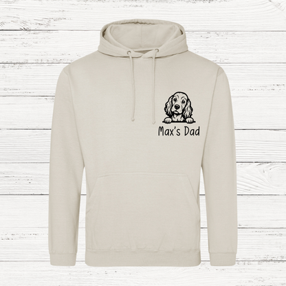 Personalised Peeking Dog Unisex Hoodie